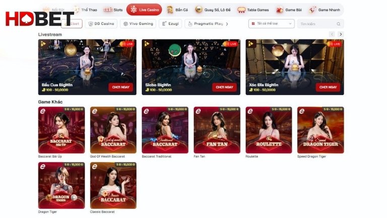 Cac Tro Choi Noi Bat Tai Ebet Hdbet