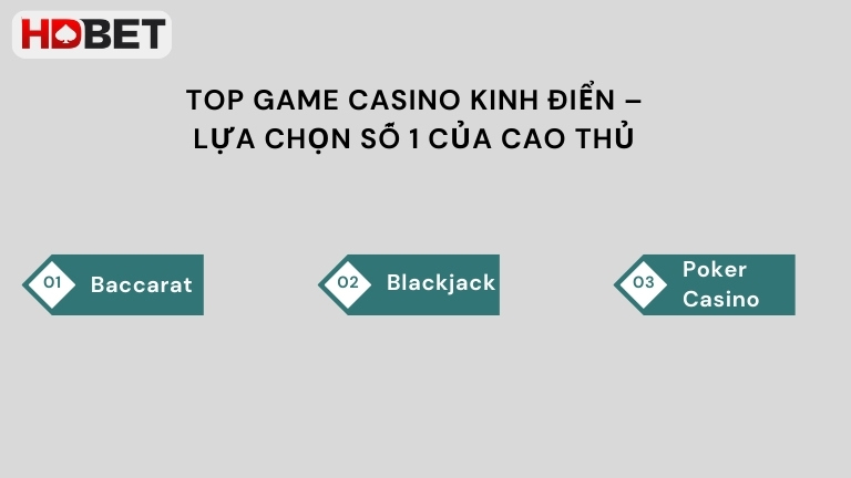 Top Game Casino Kinh Dien Lua Chon So 1 Cua Cao Thu